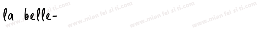 la belle字体转换